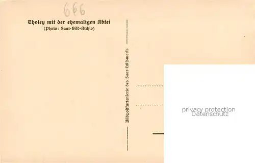 AK / Ansichtskarte Tholey_Theley Ehemalige Abtei Tholey_Theley