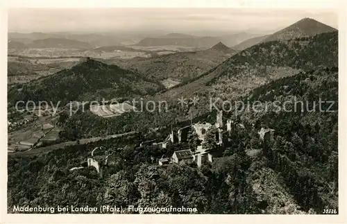 AK / Ansichtskarte Landau_Pfalz Madenburg Fliegeraufnahme Landau Pfalz