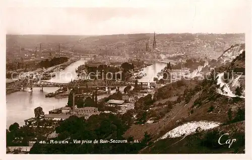 AK / Ansichtskarte Rouen Vue panoramique prise de Bon Secours Rouen