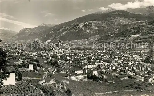 AK / Ansichtskarte Sion_VS Vue generale cote ouest Sion_VS