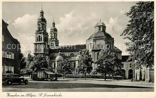 AK / Ansichtskarte Kempten_Allgaeu St Lorenzkirche Kempten Allgaeu