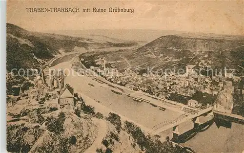 AK / Ansichtskarte Traben Trarbach mit Ruine Graefinburg Traben Trarbach