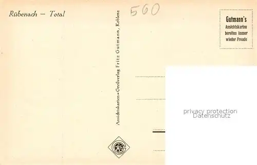 AK / Ansichtskarte Ruebenach Panorama Ruebenach