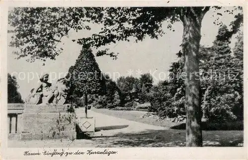 AK / Ansichtskarte Hamm_Bad Eingang zu den Kuranlagen Hamm_Bad