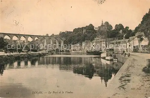 AK / Ansichtskarte Dinan Le Port et le Viaduc Dinan