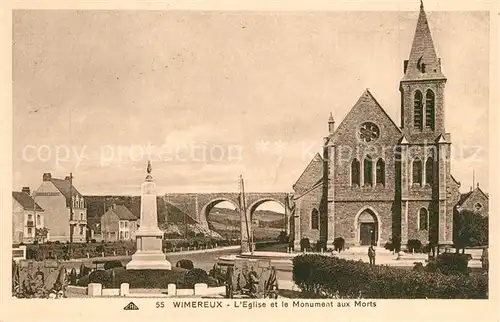 AK / Ansichtskarte Wimereux Eglise et le Monument aux Morts Wimereux