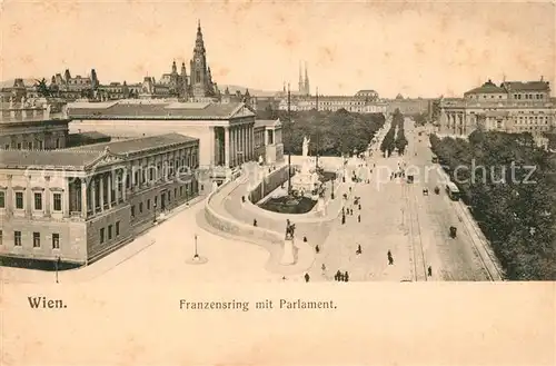 AK / Ansichtskarte Wien Franzensring mit Parlament Wien