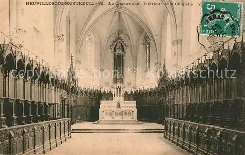 AK / Ansichtskarte Neuville sous Montreuil La Chartreuse Interieur de la Chapelle Neuville sous Montreuil