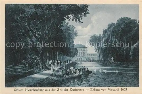 AK / Ansichtskarte Nymphenburg Schloss Nymphenburg aus der Zeit der Kurfuersten Nymphenburg