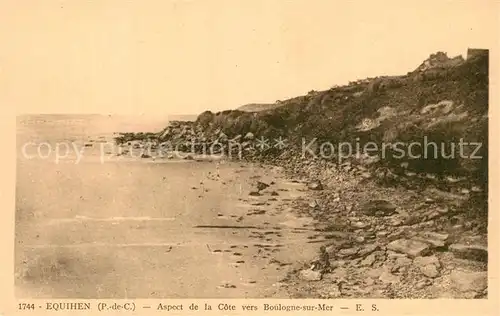 AK / Ansichtskarte Equihen Plage Aspect de la Cote vers Boulogne sur Mer Equihen Plage