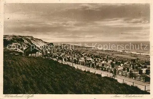 AK / Ansichtskarte Westerland_Sylt Am Suedstrand Westerland_Sylt