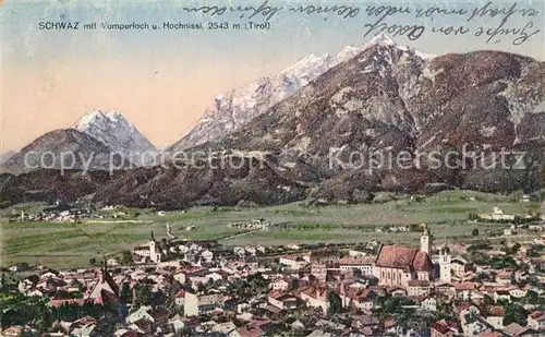 AK / Ansichtskarte Schwaz_Tirol mit Vomperloch und Hochnissl Schwaz Tirol