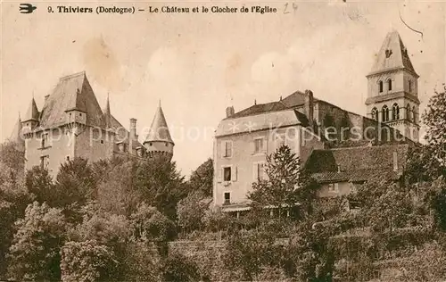 AK / Ansichtskarte Thiviers Chateau et Clocher de l eglise Thiviers