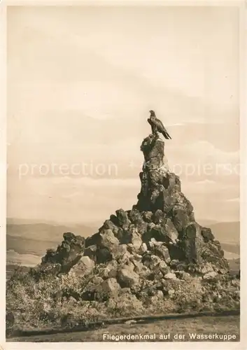 AK / Ansichtskarte Wasserkuppe_Rhoen Fliegerdenkmal Adler Wasserkuppe Rhoen