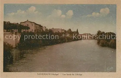 AK / Ansichtskarte Saverdun Les bords de l Ariege Saverdun