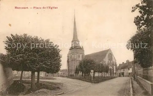 AK / Ansichtskarte Harcourt_Thury Harcourt Place de l eglise 