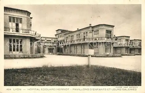AK / Ansichtskarte Lyon_France Hopital Edouard Herriot Pavillons d Enfants et leurs galeries Lyon France