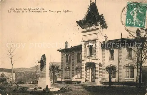 AK / Ansichtskarte Lamalou les Bains La Mairie et Monument aux Morts par Injalbert Lamalou les Bains