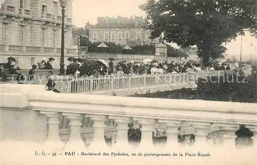 AK / Ansichtskarte Pau Boulevard des Pyrenees vu du prolongement de la Place Royale Pau