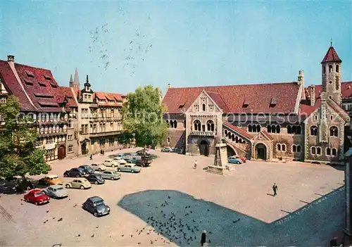 AK / Ansichtskarte Braunschweig Alstadt Burgplatz Braunschweiger Loewe und Dom Braunschweig