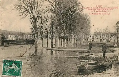 AK / Ansichtskarte Sens_Yonne Le Clos le Roi submerge Sens_Yonne
