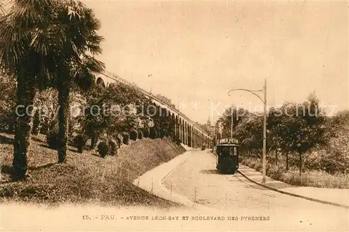 AK / Ansichtskarte Pau Avenue Leon Bay et Boulevard des Pyrenees Pau
