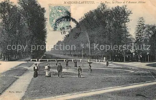 AK / Ansichtskarte Maisons Laffitte Le Parc la Place et lAvenue Albine Maisons Laffitte