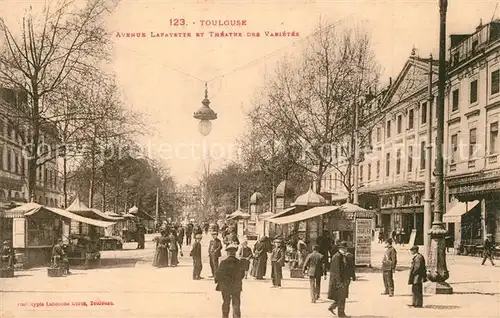 AK / Ansichtskarte Toulouse_Haute Garonne Avenue Lafayette et Theatre des Varietes Toulouse Haute Garonne