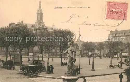 AK / Ansichtskarte Roanne_Loire Place de l Hotel de Ville Roanne Loire