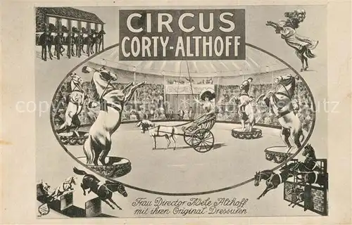 AK / Ansichtskarte Zirkus Corty Althoff Adele Althoff Dressur 
