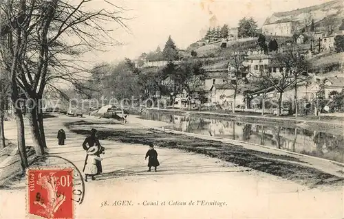 AK / Ansichtskarte Agen_Lot_et_Garonne Canal et Coteau de l Ermitage Agen_Lot_et_Garonne