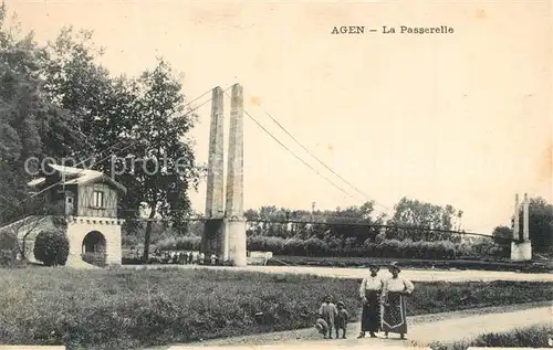 AK / Ansichtskarte Agen_Lot_et_Garonne La Passerelle Agen_Lot_et_Garonne