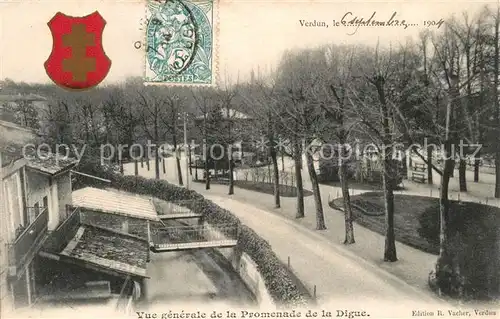 AK / Ansichtskarte Verdun_Meuse Vue generale de la Promenade de la Digue Verdun Meuse