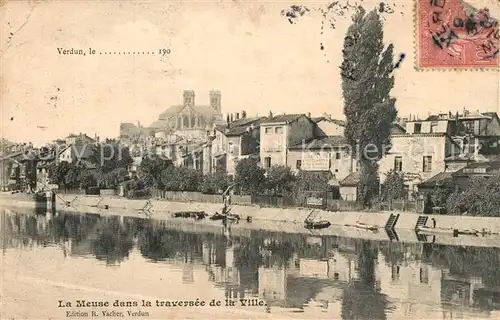 AK / Ansichtskarte Verdun_Meuse La Meuse dans la traversee de la ville Verdun Meuse