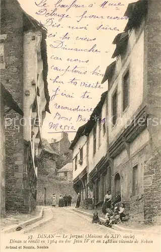 AK / Ansichtskarte Dinan Le Jerzual Maisons du XIVe siecle Dinan