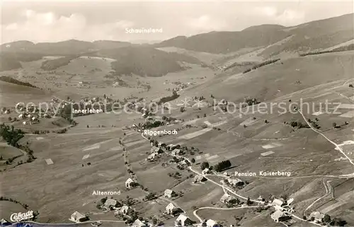 AK / Ansichtskarte Bernau_Schwarzwald Pension Kaiserberg Blick zum Schauinsland Fliegeraufnahme Bernau Schwarzwald