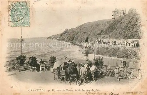 AK / Ansichtskarte Granville_Manche Terrasse du Casino Rocher des Anglais Granville_Manche