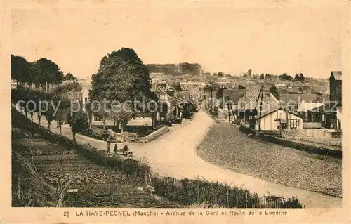 AK / Ansichtskarte La_Haye Pesnel Avenue de la Gare et Route de la Lucerne La_Haye Pesnel