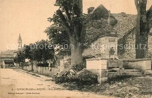 AK / Ansichtskarte Courcelles_sur_Aujon Rue principale Fontaine 