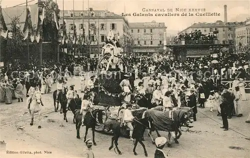 AK / Ansichtskarte Nice_Alpes_Maritimes Carnaval Les Galants cavaliers de la Cueillette Nice_Alpes_Maritimes