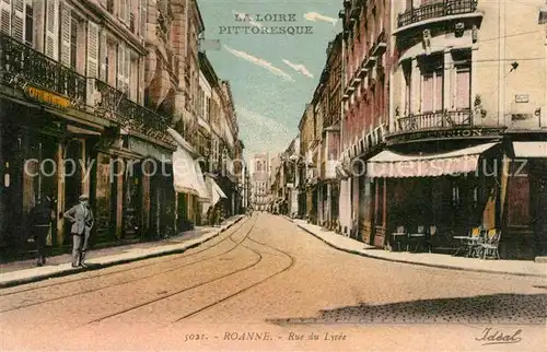 AK / Ansichtskarte Roanne_Loire Rue du Lycee Roanne Loire