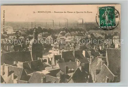 AK / Ansichtskarte Montlucon Panorama des Usines et Quartier Saint Pierre Montlucon