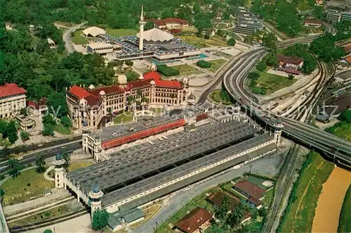 AK / Ansichtskarte Kuala_Lumpur Railway Station and National Mosque aerial view Kuala_Lumpur