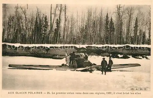 AK / Ansichtskarte Flugzeuge_Zivil Flugpionier Glaces Polaires  