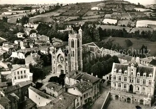 AK / Ansichtskarte Saint Galmier Eglise Hotel de Ville vue aerienne Saint Galmier