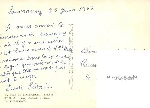 AK / Ansichtskarte Tormancy Vue aerienne 