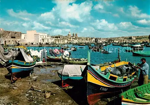 AK / Ansichtskarte Marsaxlokk Fischerboote Hafen Marsaxlokk