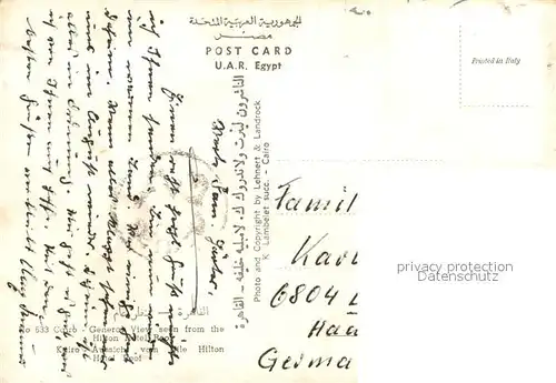 AK / Ansichtskarte Cairo_Egypt General view seen from Hilton Hotel Roof Cairo Egypt