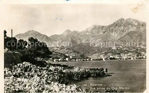 AK / Ansichtskarte Menton_Alpes_Maritimes Panorama Cap Martin Menton_Alpes_Maritimes