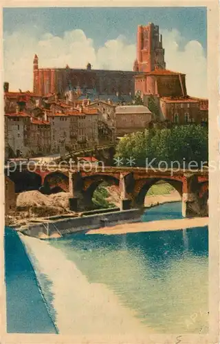 AK / Ansichtskarte Albi_Tarn Cathedrale Pont Vieux Quai Choiseul Albi_Tarn